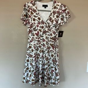 NWT fortune & ivy Kegan Faux Wrap Brushed Knit Dress